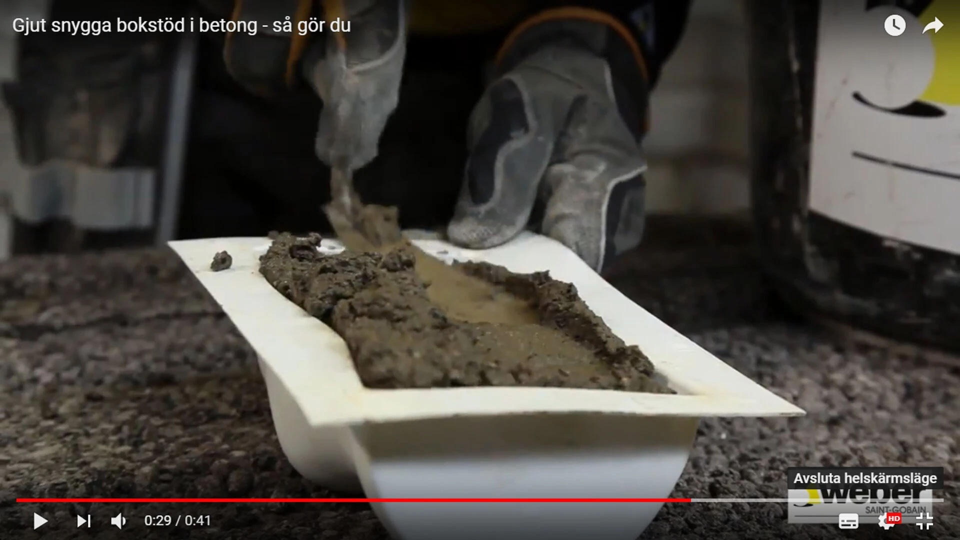 Gjut krukor och bokstöd med weber hobby concrete