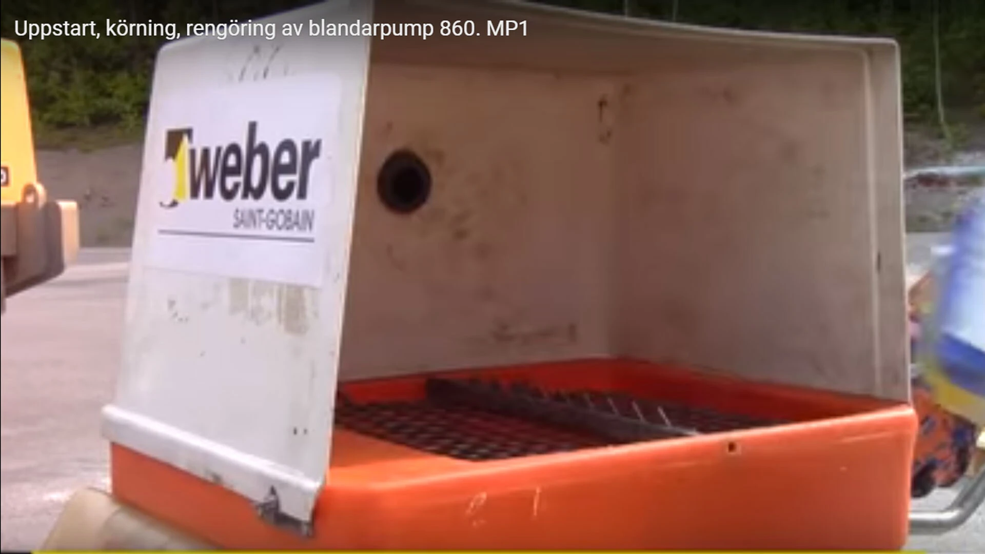 Uppstart, körning och rengöring av weber blandarpump 860
