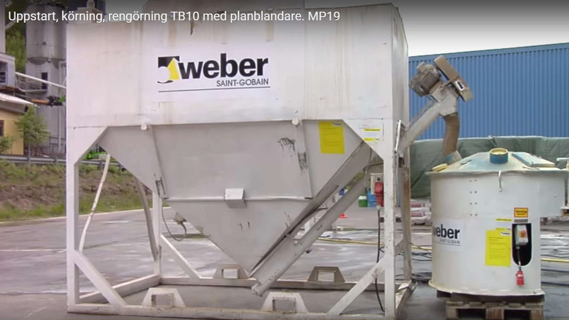 Uppstart, körning, rengöring av TB10 med planblandare
