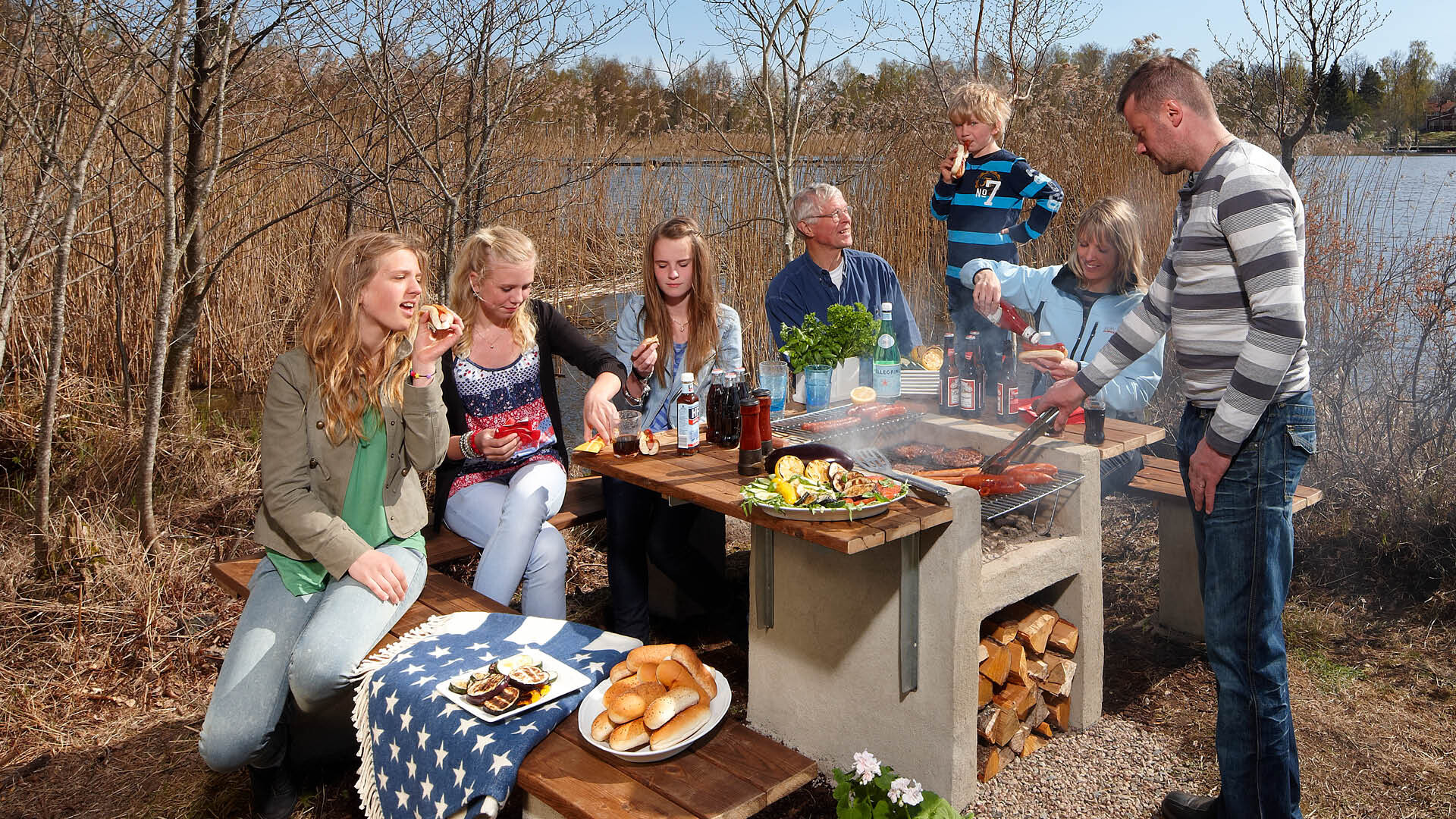 Webergrill med leca-block Webergrill med leca-block