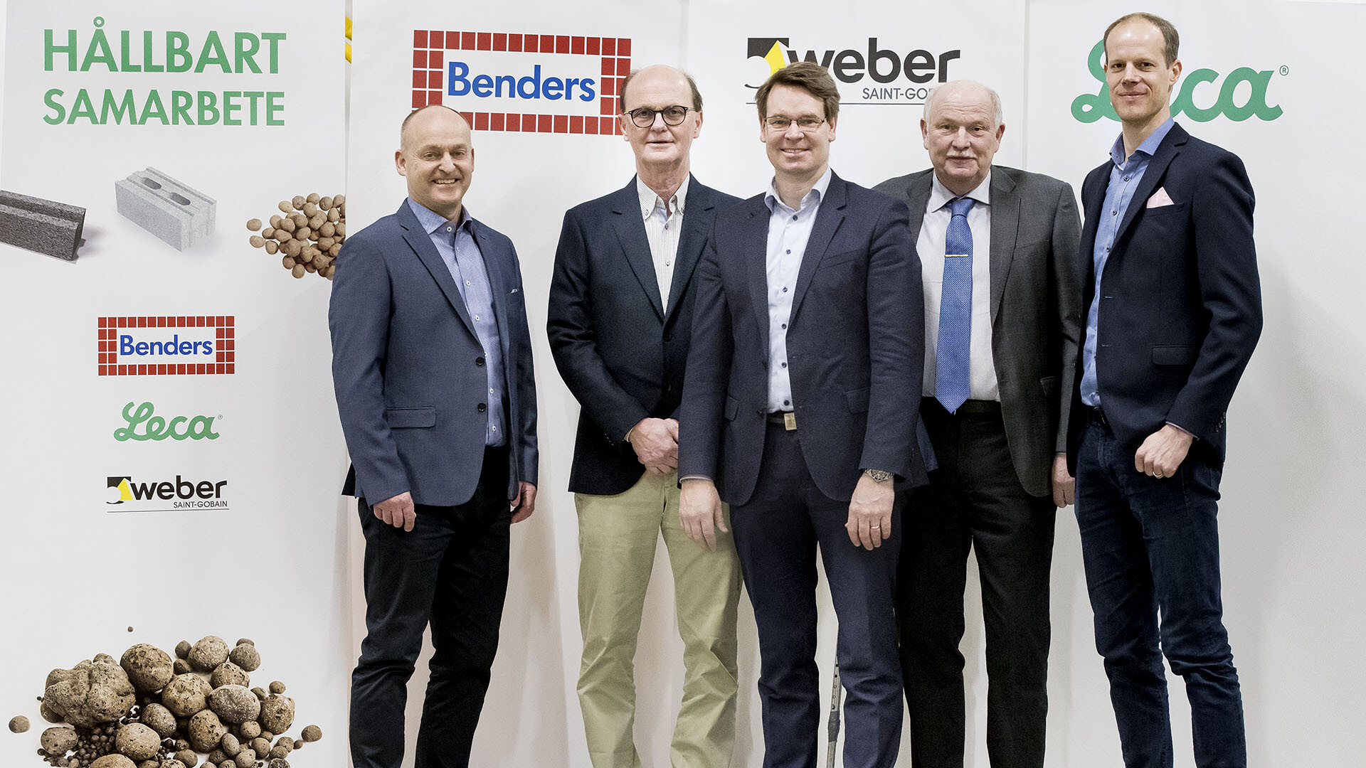 Benders Sverige AB, Leca Sverige AB, Weber – Saint-Gobain Sweden AB - Tre starka varumärken ingår strategiskt samarbete Benders Sverige AB, Leca Sverige AB, Weber – Saint-Gobain Sweden AB - Tre starka varumärken ingår strategiskt samarbete