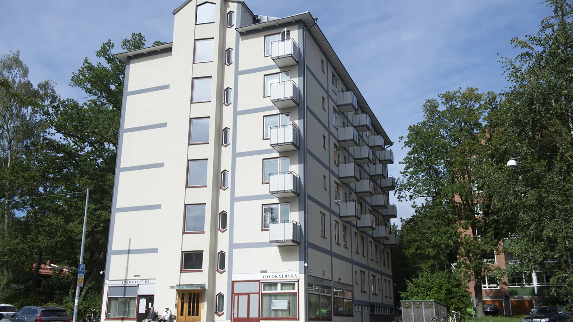 Brf Polyporus fick ny terrasitputs-fasad från Weber