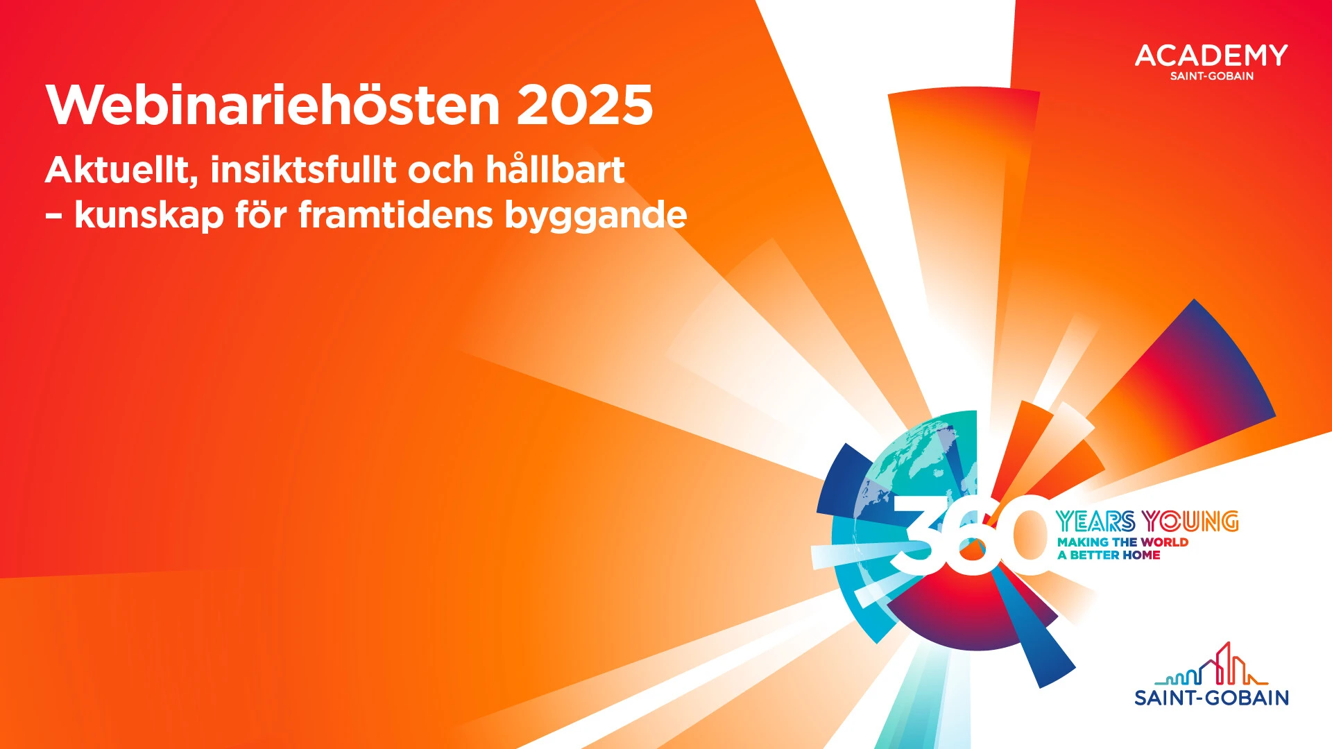 Under korta och informativa morgonwebinarier lyfts aktuella ämnen inom hållbart byggande.