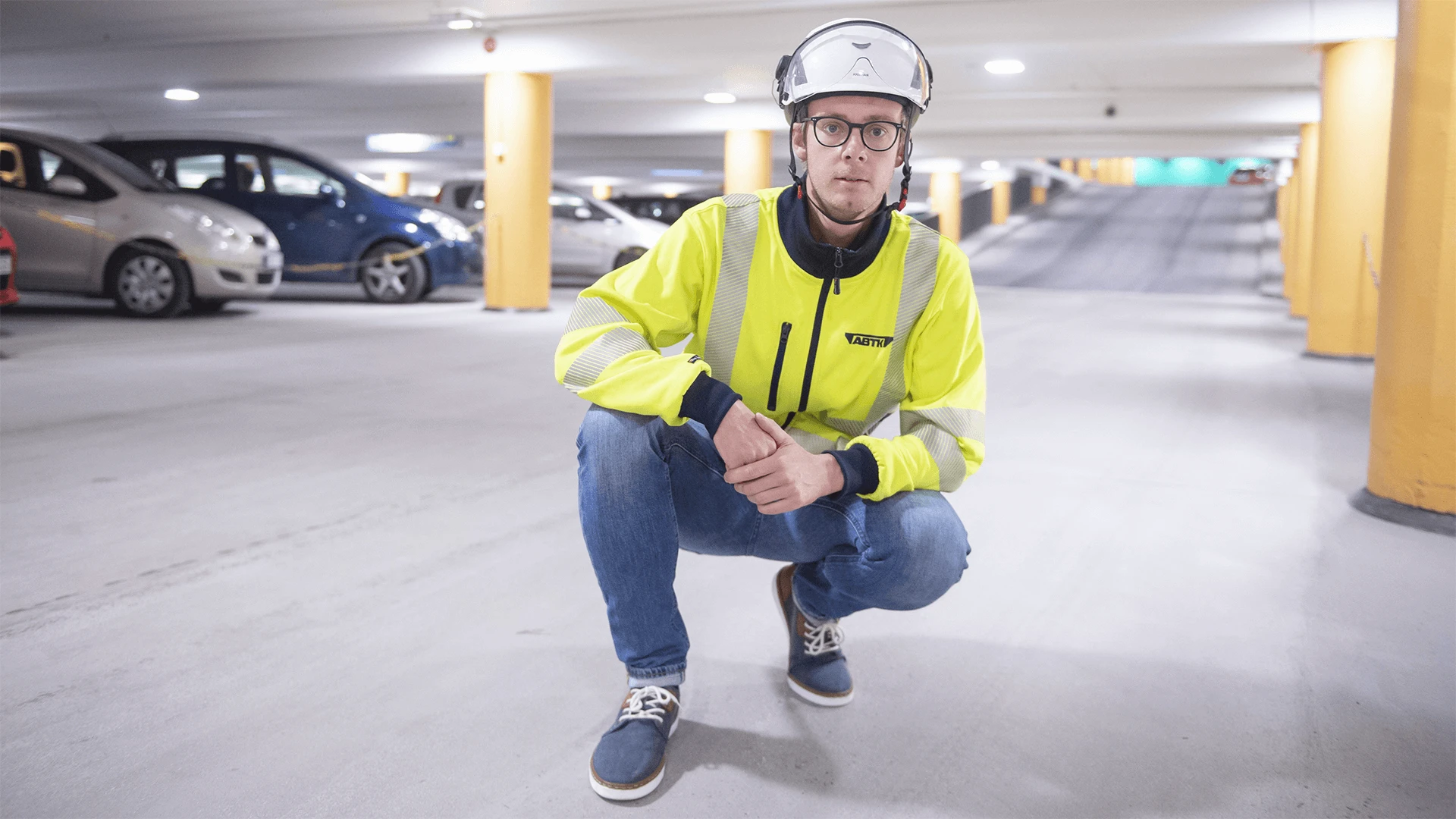 Centralgaraget i Uppsala har weber avjämning ute