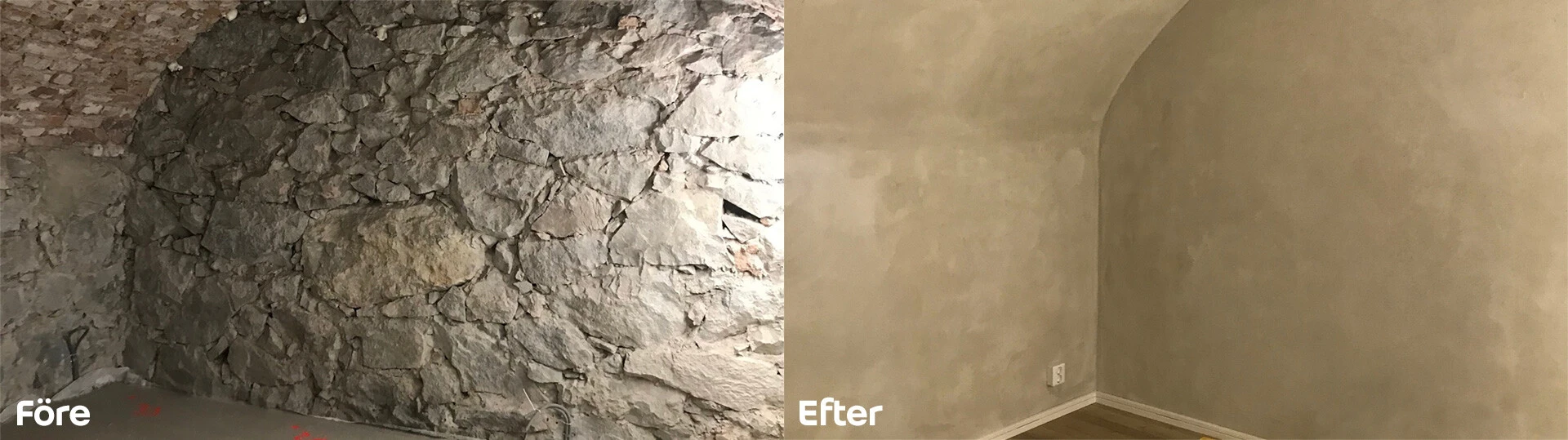 weber dry renovation används för att putsa källarväggar
