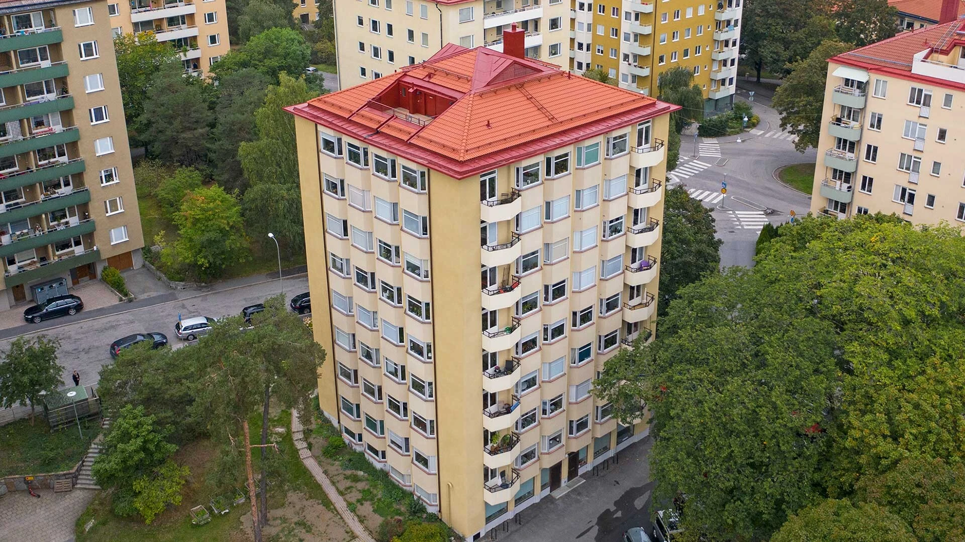 Steningen 2 i Årsta är putsad med Webers fasadprodukter