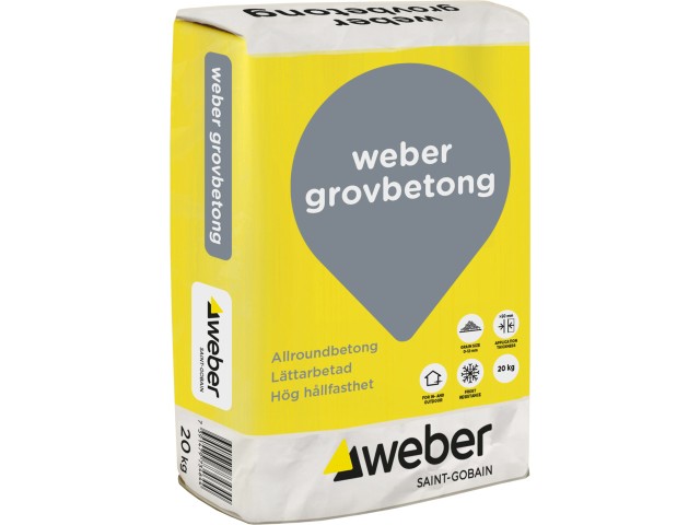 weber grovbetong C32/40 Betong / Cement / Vägglagning Weber Sverige