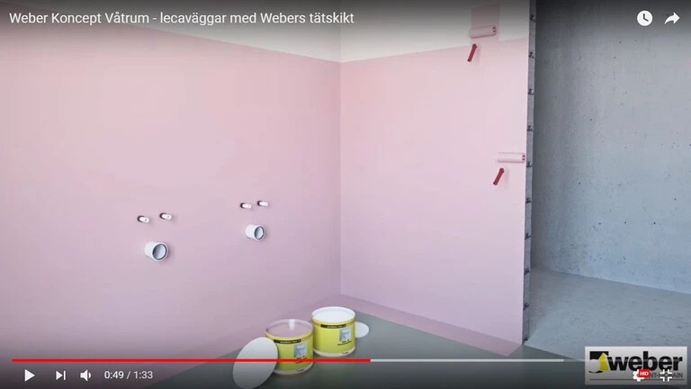Webers filmarkiv för plattsättning/tätskikt