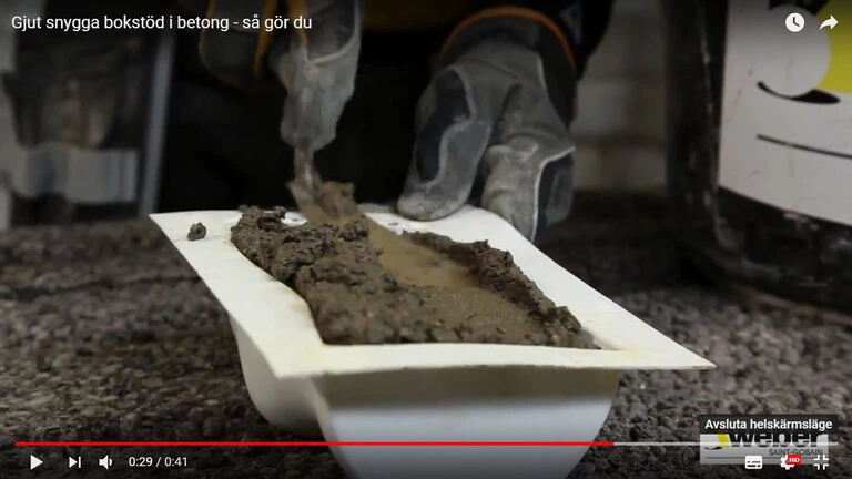 Gjut krukor och bokstöd med weber hobby concrete
