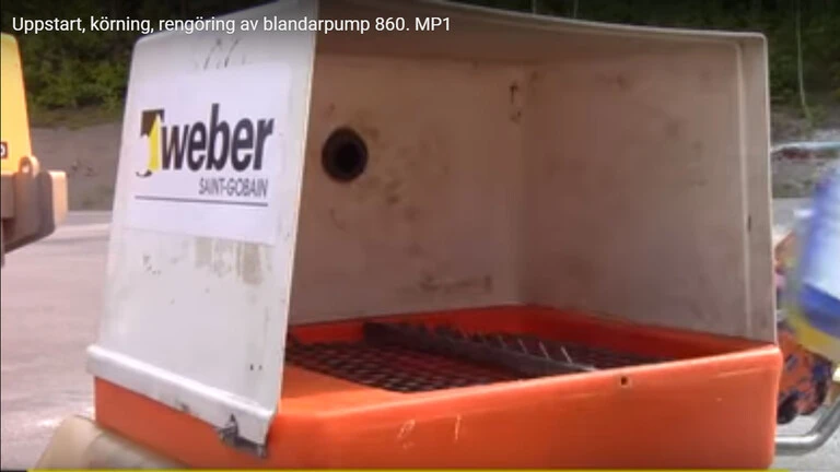 Uppstart, körning och rengöring av weber blandarpump 860