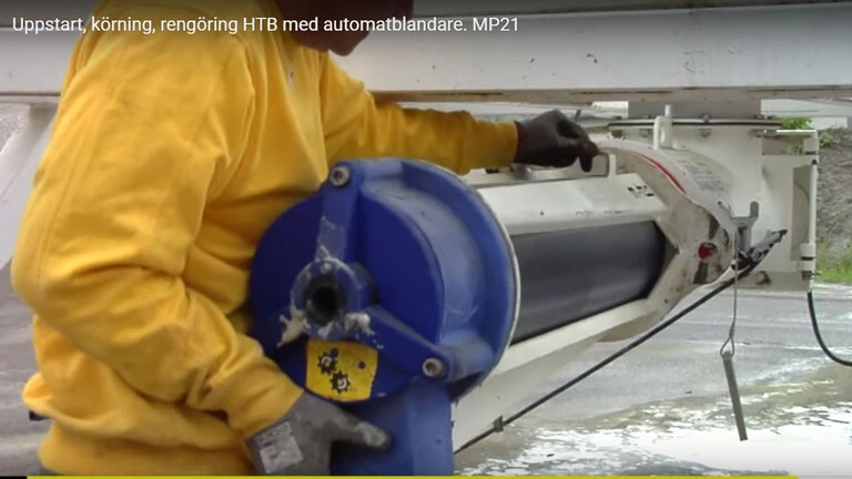 Uppstart, körning, rengöring av HTB och automatblandare D50