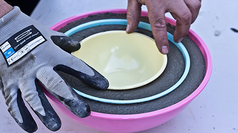Gjut fat med betong från Weber