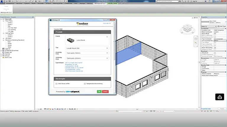 Weber har BIM-objekt för Revit och AutoCad
