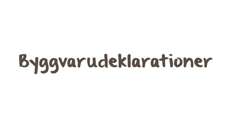 Weber har byggvarudeklarationer på våra produkter