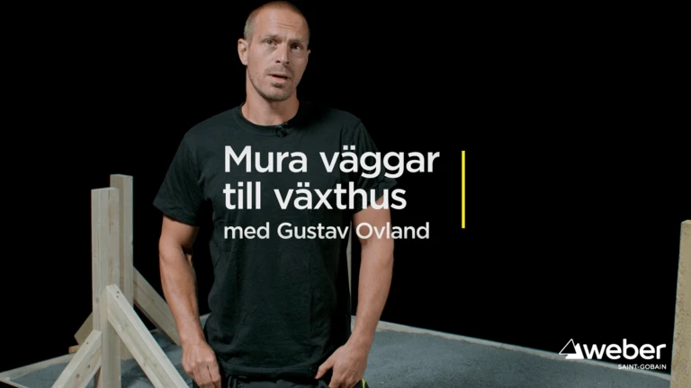 Mura väggar till växthus 