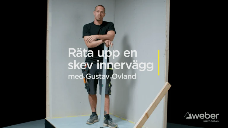 Räta upp en skev innervägg